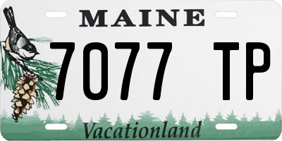 ME license plate 7077TP