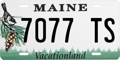 ME license plate 7077TS