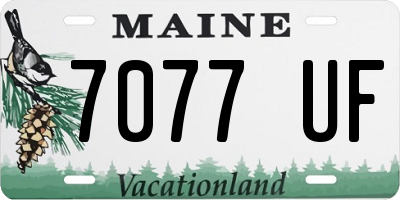 ME license plate 7077UF