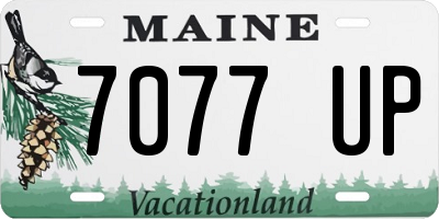 ME license plate 7077UP