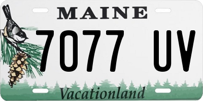 ME license plate 7077UV