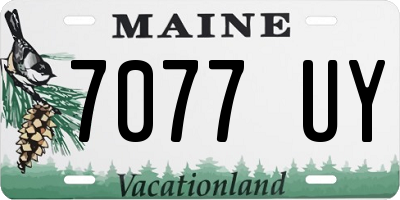 ME license plate 7077UY