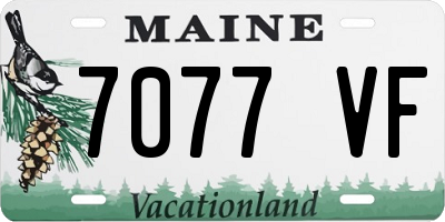 ME license plate 7077VF