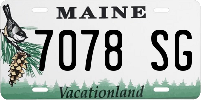ME license plate 7078SG