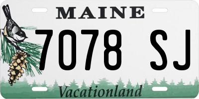 ME license plate 7078SJ