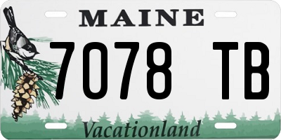 ME license plate 7078TB