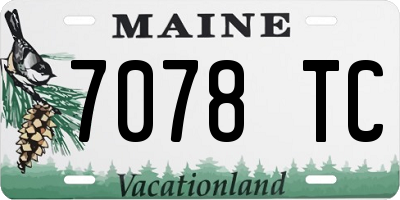 ME license plate 7078TC