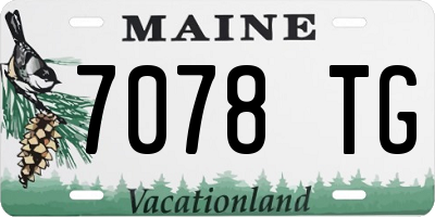 ME license plate 7078TG