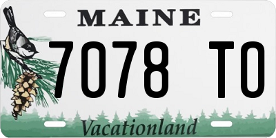 ME license plate 7078TO