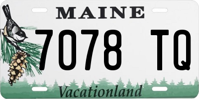 ME license plate 7078TQ