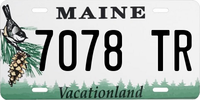 ME license plate 7078TR