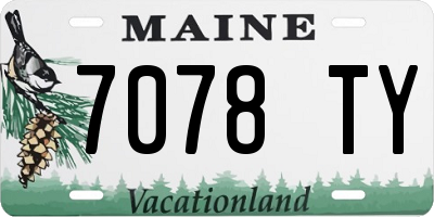 ME license plate 7078TY