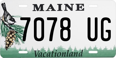 ME license plate 7078UG