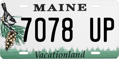ME license plate 7078UP