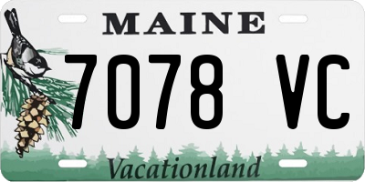 ME license plate 7078VC