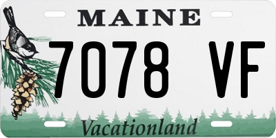 ME license plate 7078VF