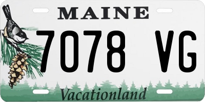 ME license plate 7078VG