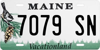 ME license plate 7079SN