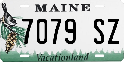 ME license plate 7079SZ