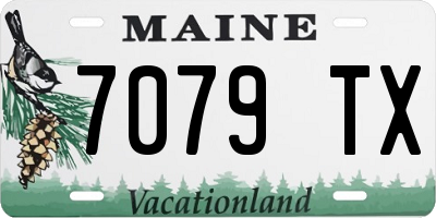 ME license plate 7079TX