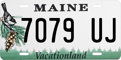 ME license plate 7079UJ