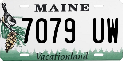 ME license plate 7079UW