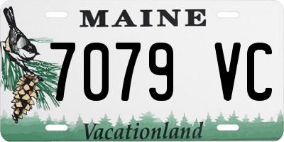 ME license plate 7079VC