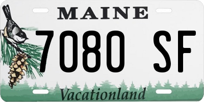 ME license plate 7080SF