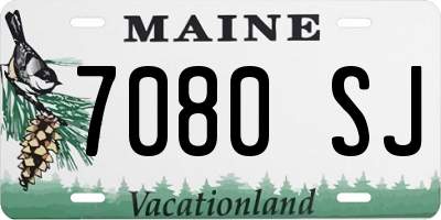 ME license plate 7080SJ