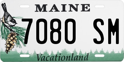 ME license plate 7080SM