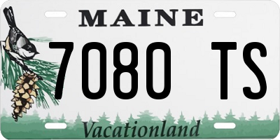 ME license plate 7080TS