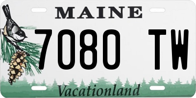 ME license plate 7080TW