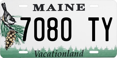 ME license plate 7080TY