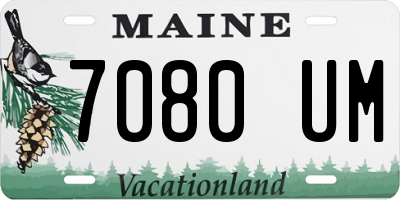ME license plate 7080UM