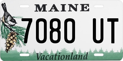 ME license plate 7080UT