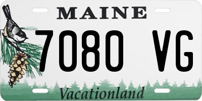 ME license plate 7080VG