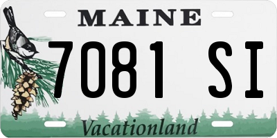 ME license plate 7081SI