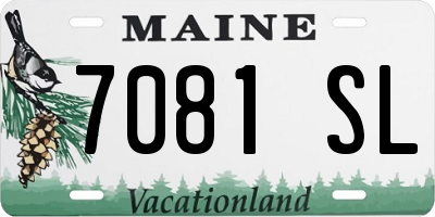 ME license plate 7081SL