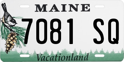 ME license plate 7081SQ