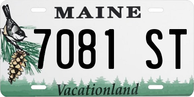 ME license plate 7081ST
