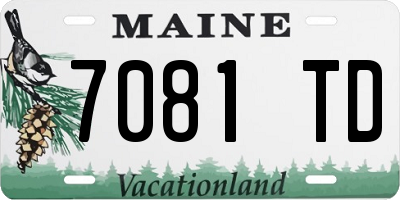 ME license plate 7081TD