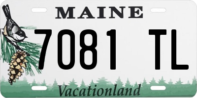 ME license plate 7081TL