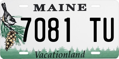 ME license plate 7081TU