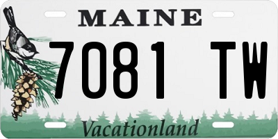 ME license plate 7081TW