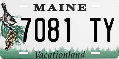 ME license plate 7081TY