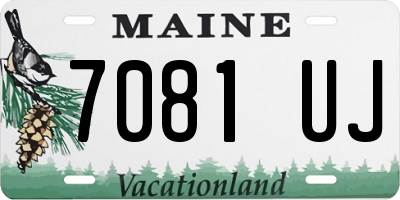 ME license plate 7081UJ