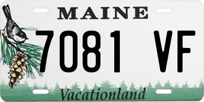 ME license plate 7081VF