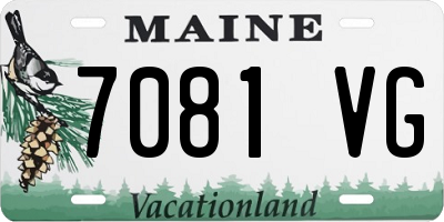 ME license plate 7081VG