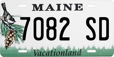 ME license plate 7082SD