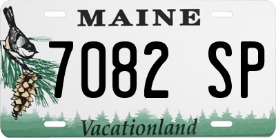 ME license plate 7082SP
